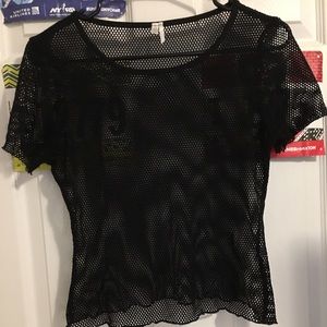 Mesh urban outfitters black t shirt.